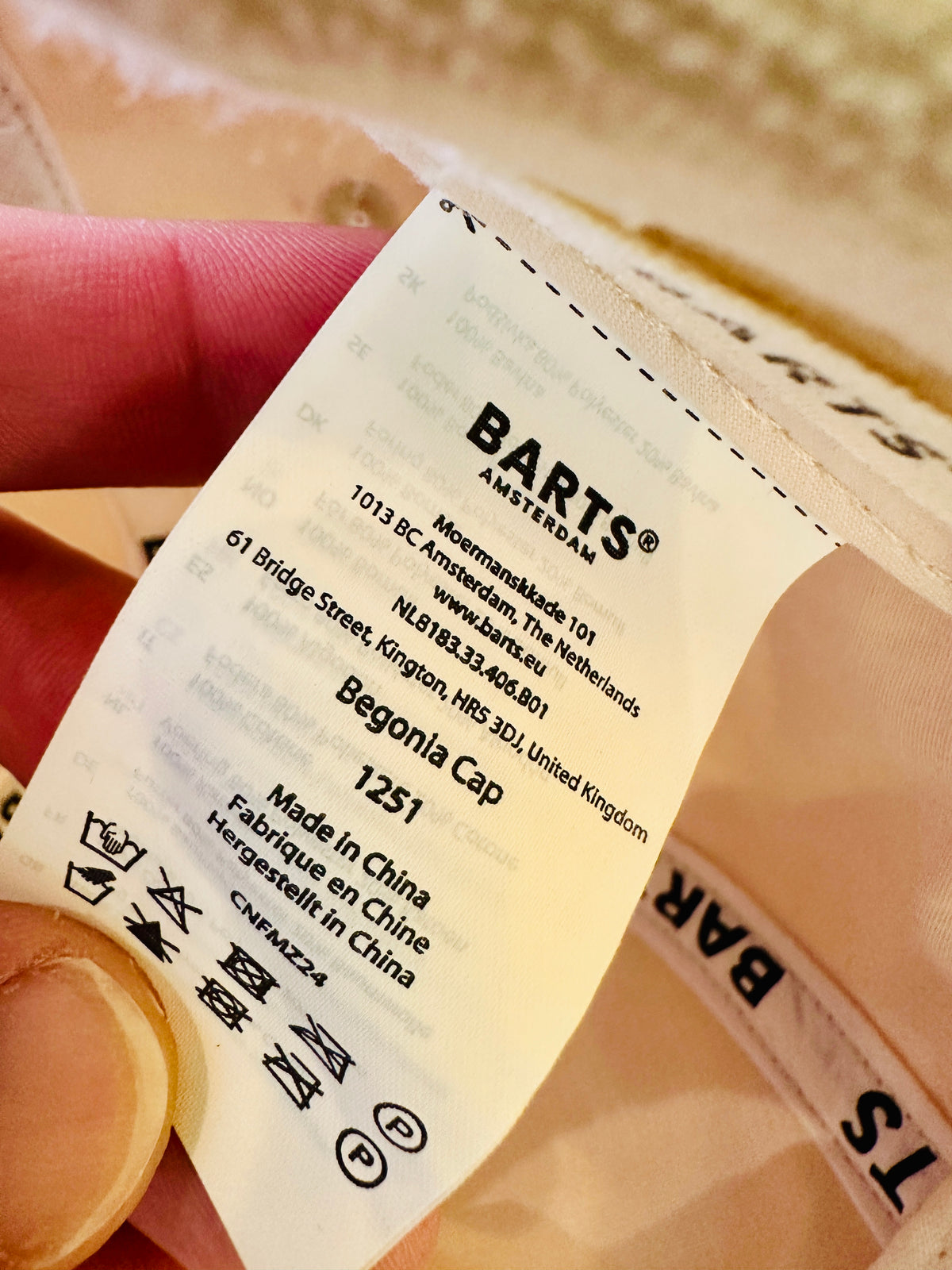 Casquette Barts beige