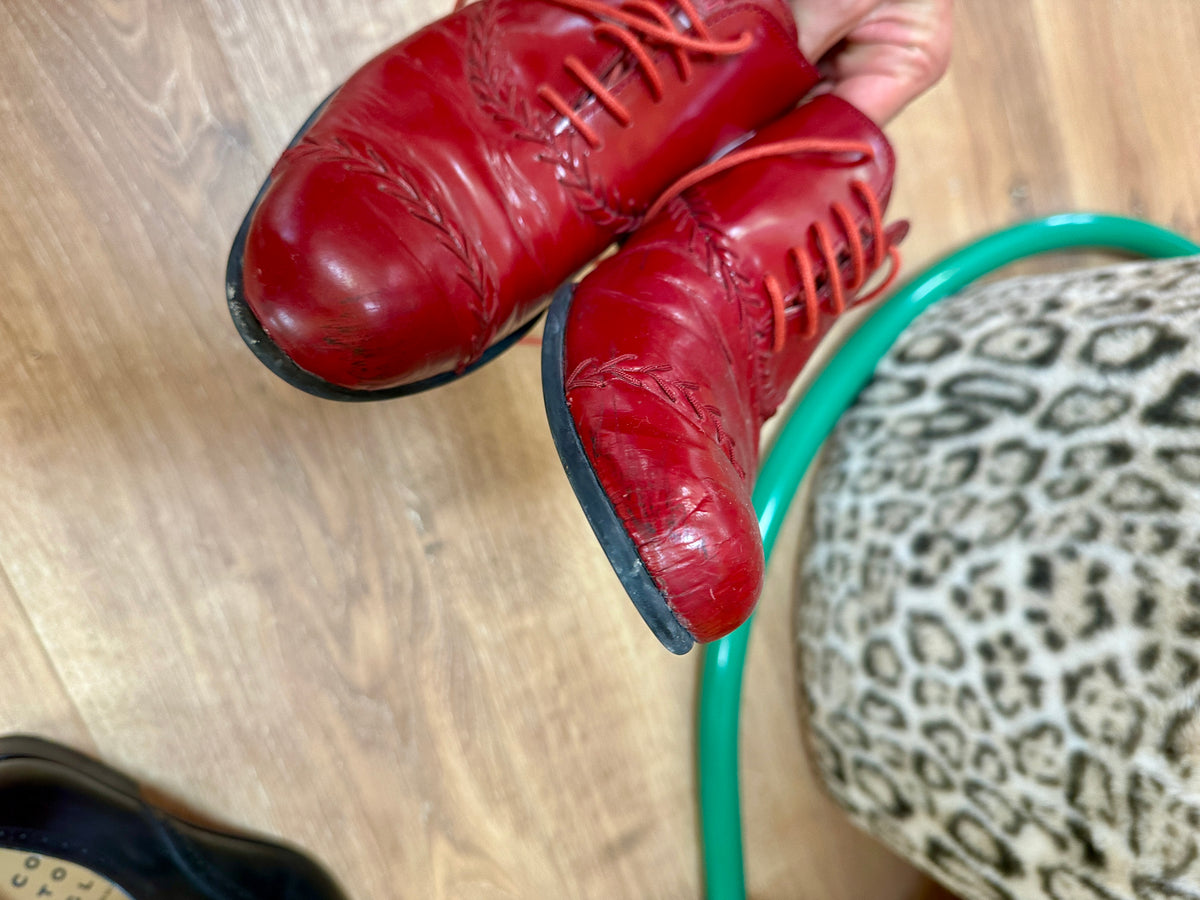Chaussures Schmoove rouge vintage