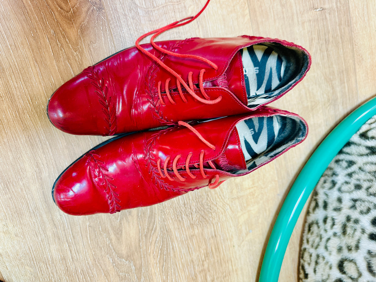 Chaussures Schmoove rouge vintage
