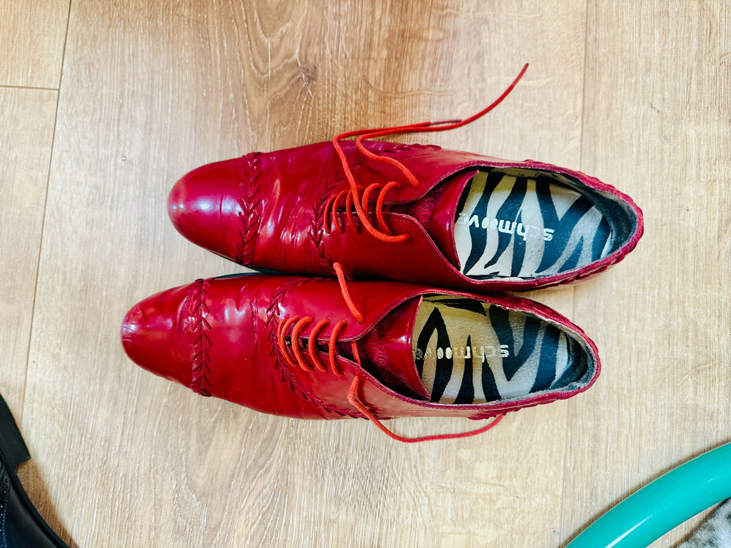 Chaussures Schmoove rouge vintage