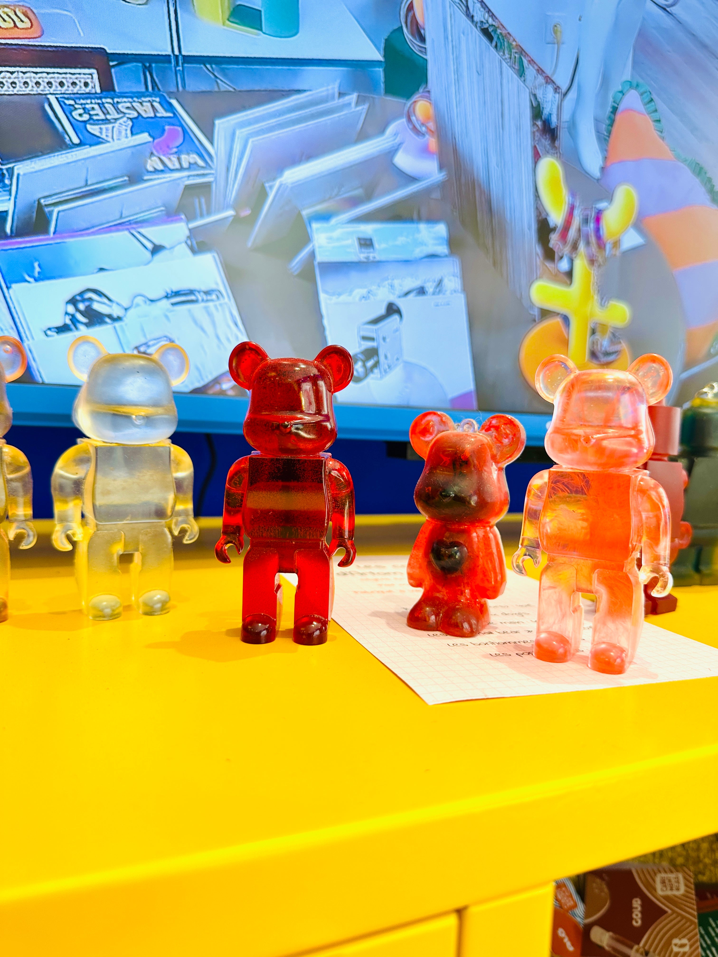 "Small Bear" et "lego" en résine époxy 100% fait main.