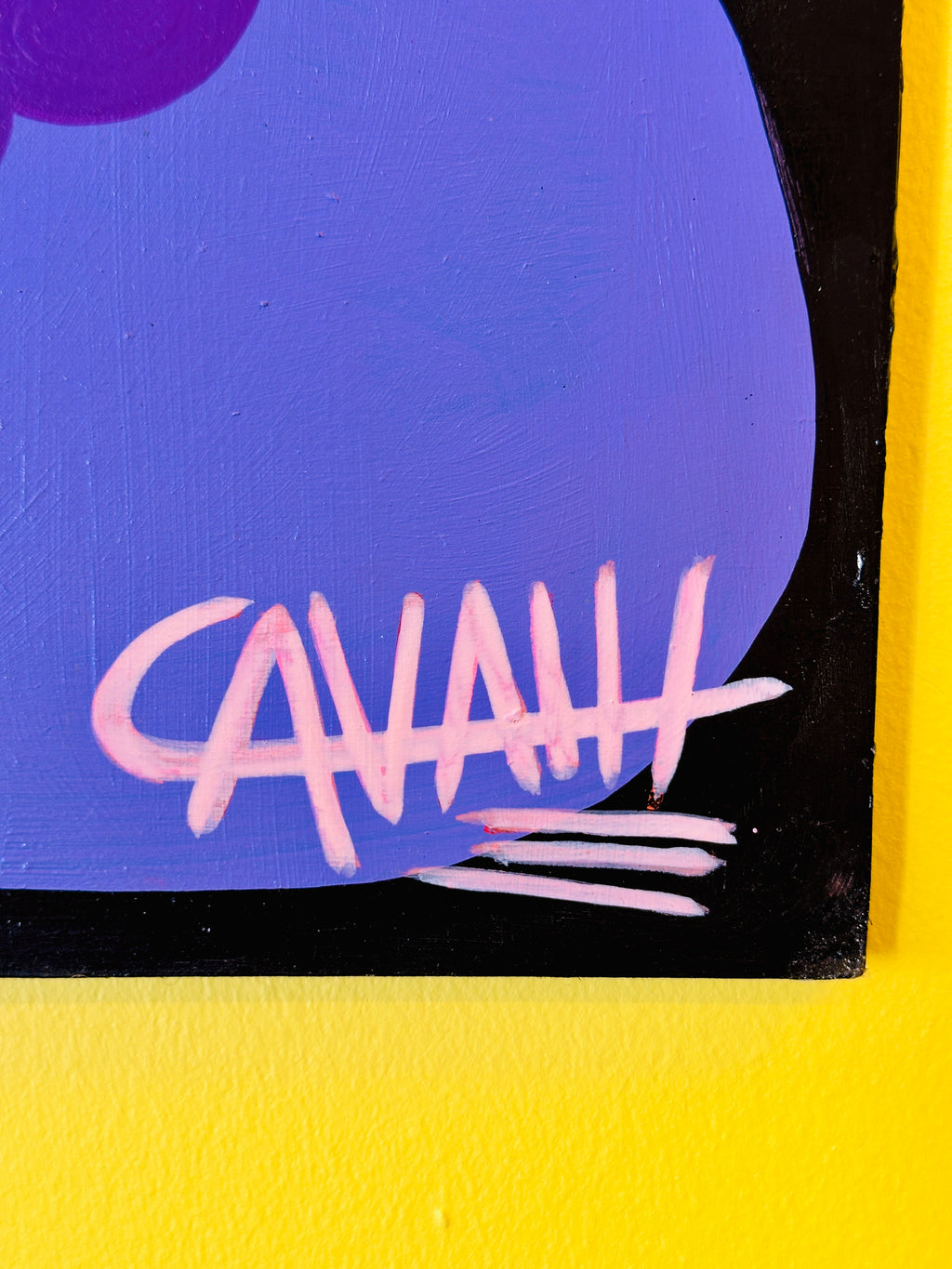 "La dame de la haute" par Cavam. Peinture sur bois de 60x80cm.
