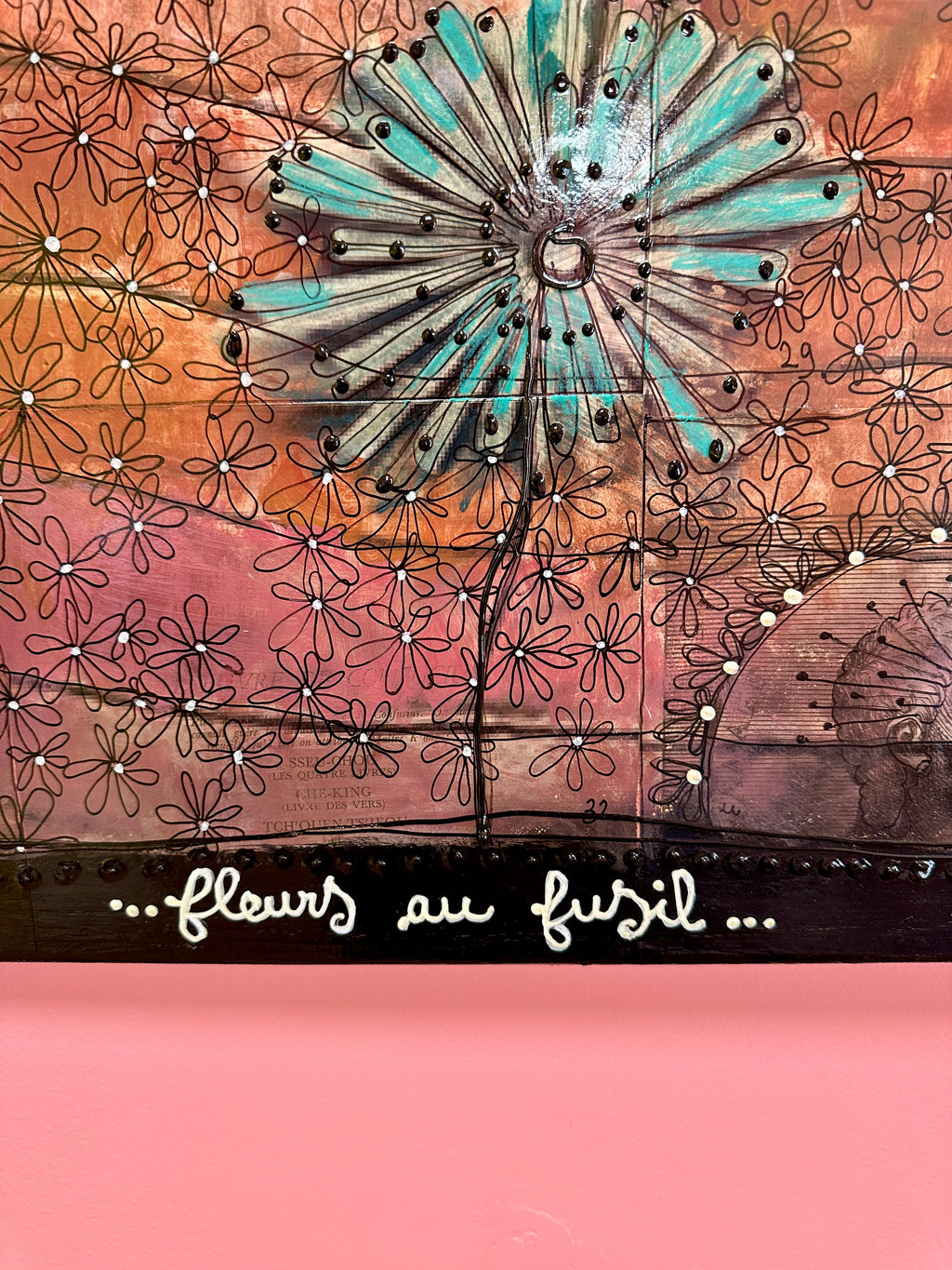 "Fleurs au fusil" Œuvre originale de Marie Fernandez Perrin.