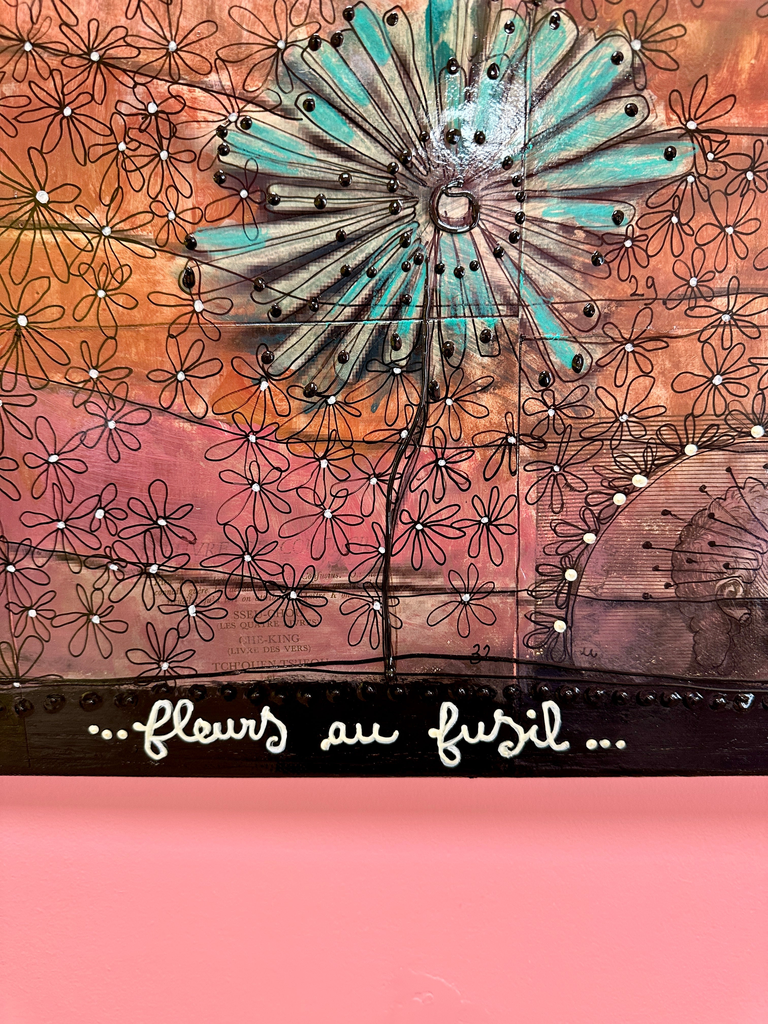 "Fleurs au fusil" Œuvre originale de Marie Fernandez Perrin.