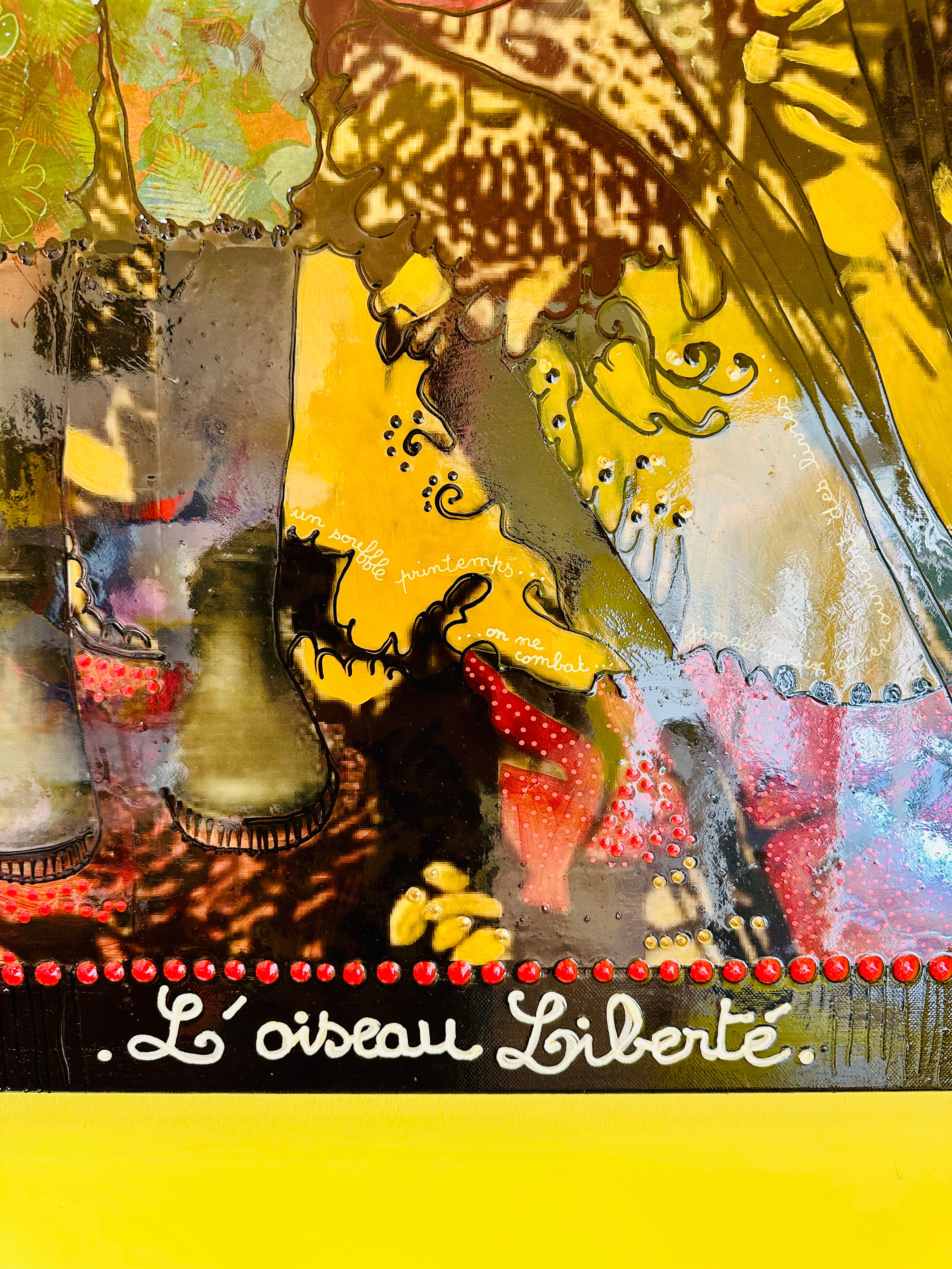 "L'oiseau liberté" Œuvre originale de Marie Fernandez Perrin.