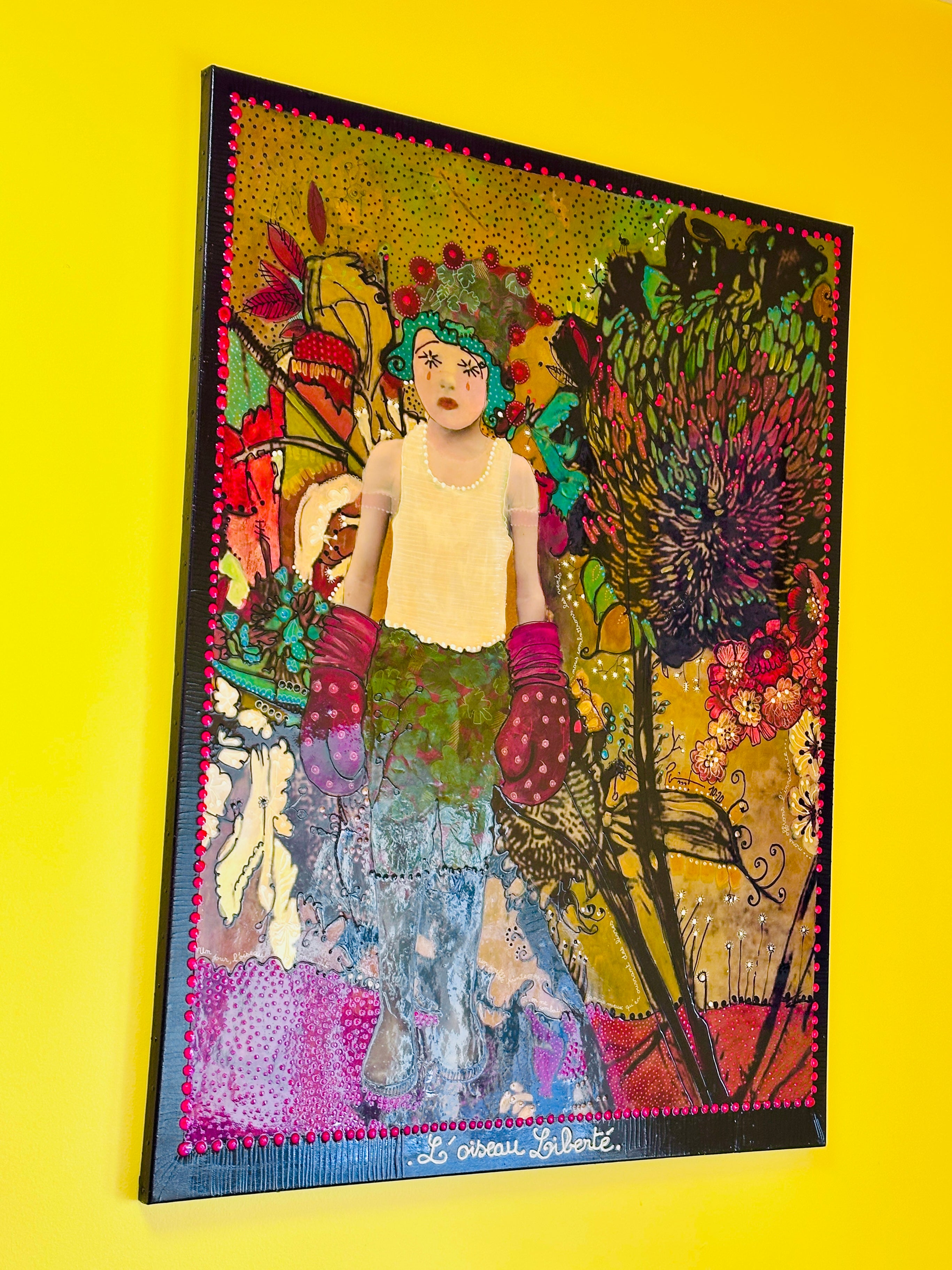 "L'oiseau liberté" Œuvre originale de Marie Fernandez Perrin.