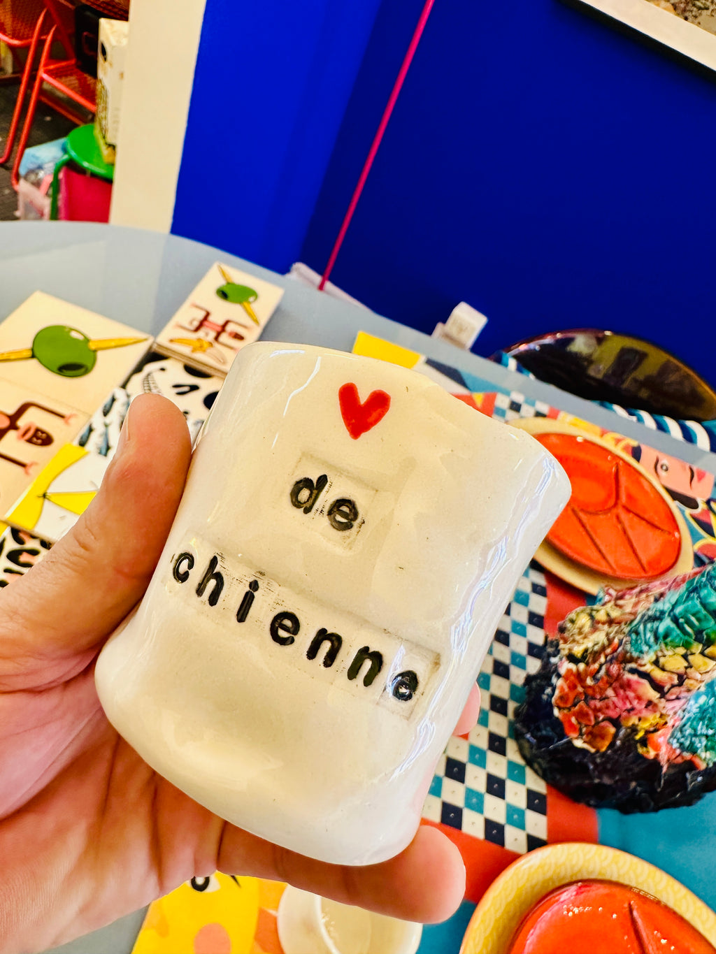 Les tasses cœur en céramique, fait main en Provence.