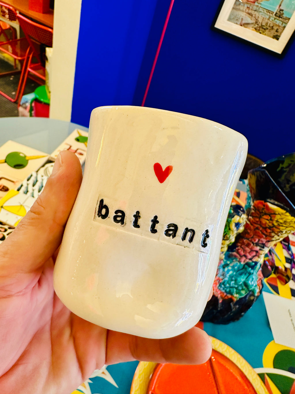 Les tasses cœur en céramique, fait main en Provence.