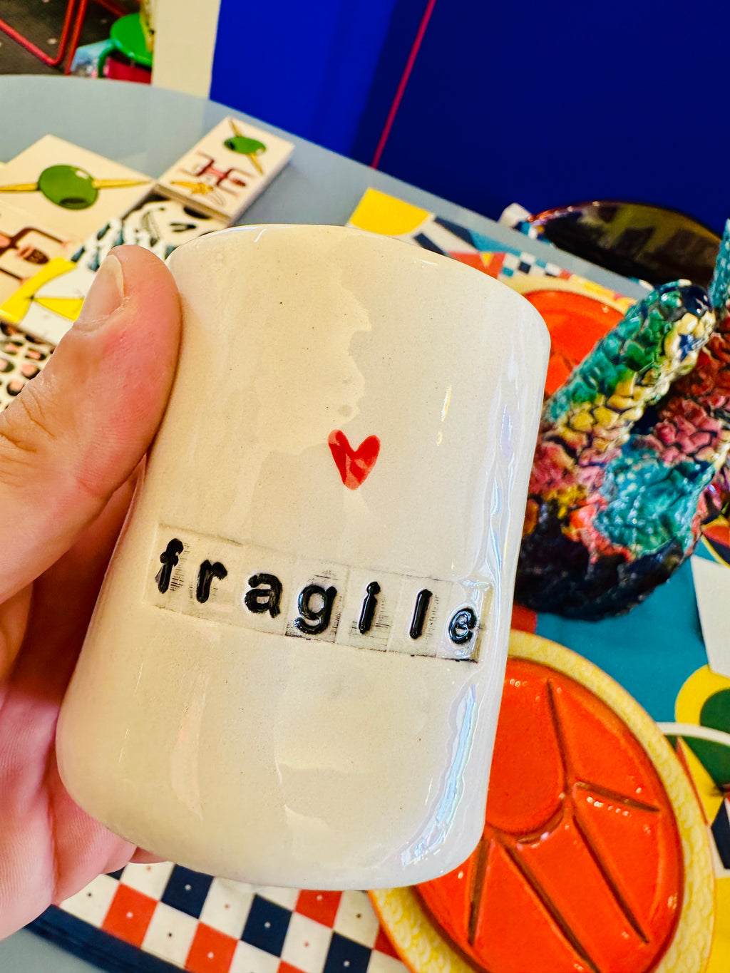 Les tasses cœur en céramique, fait main en Provence.