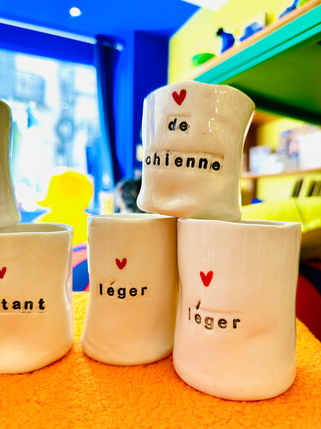 Les tasses cœur en céramique, fait main en Provence.