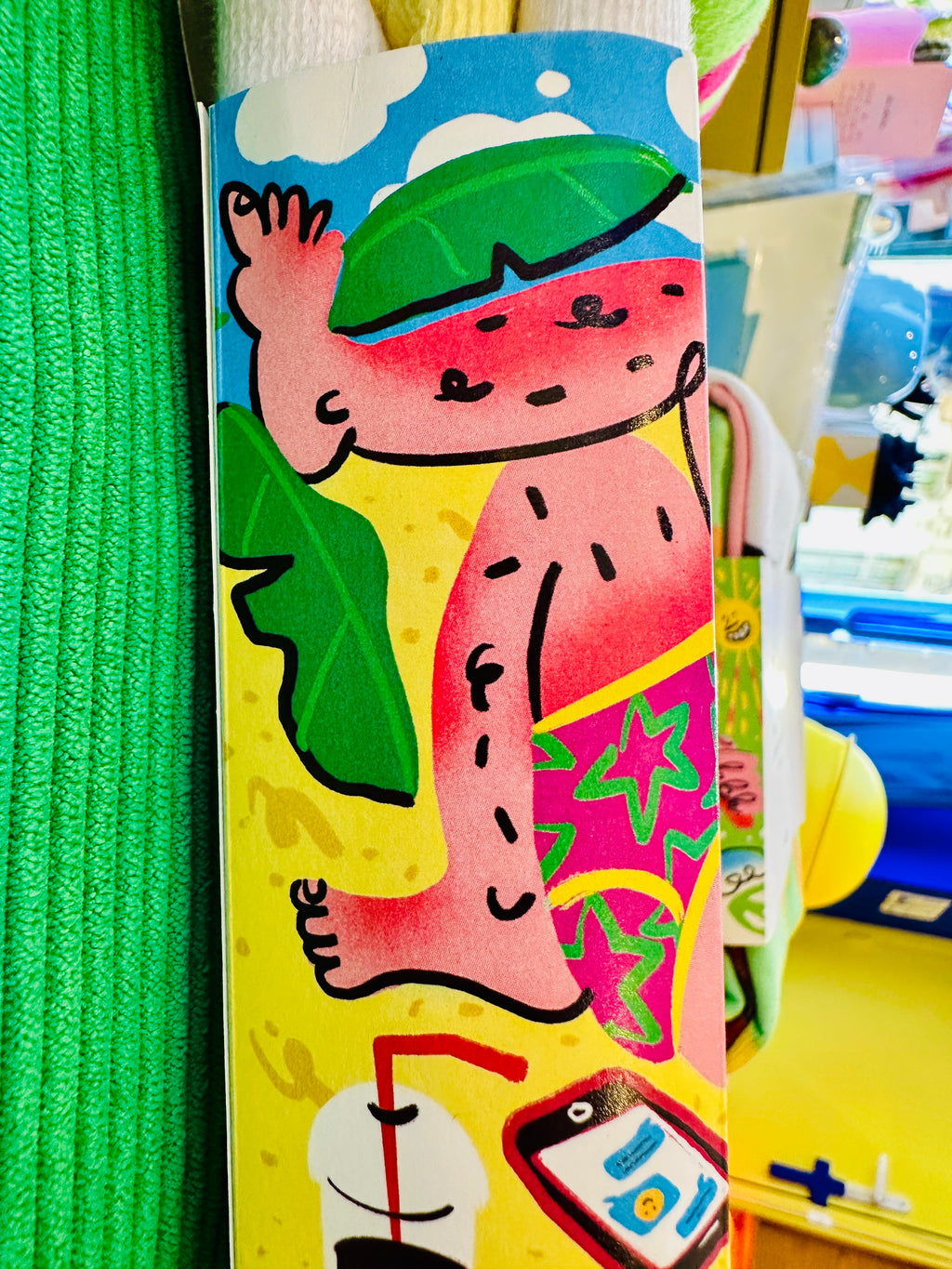 Serviettes de plage illustrées, fabriquées en Grece.