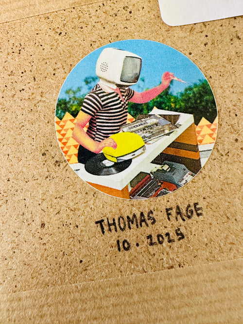 "Chienne" de Videophage (Thomas Fage), collage. Œuvre orginale.